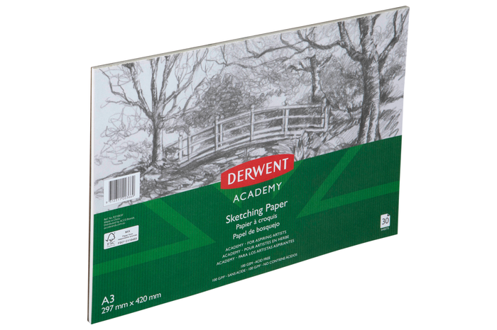 Derwent Academy Sketch Pad Portrait A3, 30 Sheets
