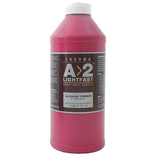 A2 Lightfast Heavy Body Acrylic Paint 1 Litre - Alizarine Crimson CX177927