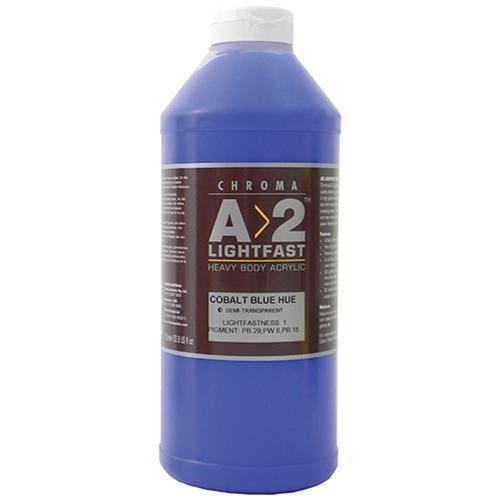A2 Lightfast Heavy Body Acrylic Paint 1 Litre - Cobalt Blue CX177944