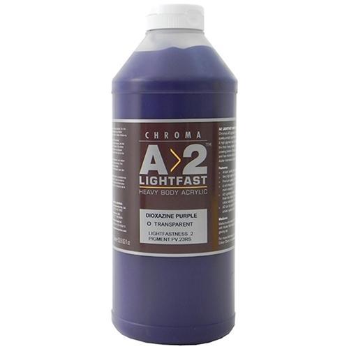A2 Lightfast Heavy Body Acrylic Paint 1 Litre - Dioxazine Purple CX177946