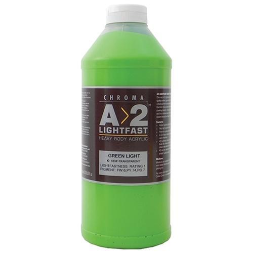 A2 Lightfast Heavy Body Acrylic Paint 1 Litre - Light Green CX177948