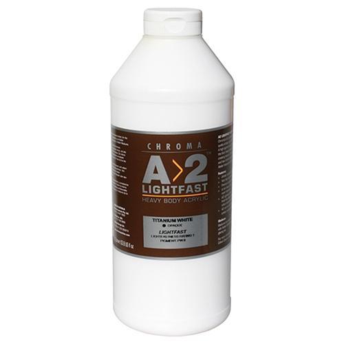 A2 Lightfast Heavy Body Acrylic Paint 1 Litre - Titanium White CX177958