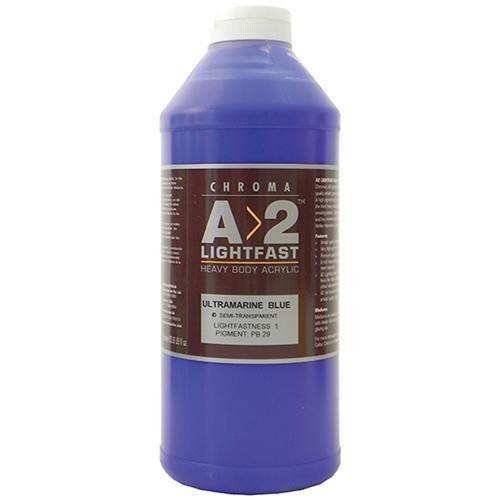 A2 Lightfast Heavy Body Acrylic Paint 1 Litre - Ultramarine Blue CX177960