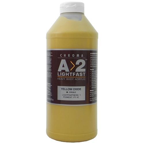 A2 Lightfast Heavy Body Acrylic Paint 1 Litre - Yellow Oxide CX177962