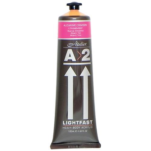 A2 Lightfast Heavy Body Acrylic Paint 120ml - Alizarine Crimson CX177926