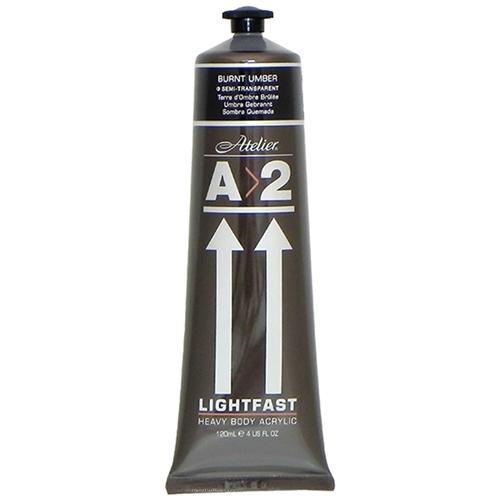 A2 Lightfast Heavy Body Acrylic Paint 120ml - Burnt Umber CX177930