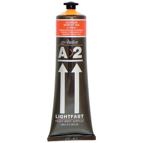 A2 Lightfast Heavy Body Acrylic Paint 120ml - Cadmium Scarlet CX177935