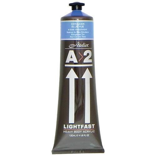A2 Lightfast Heavy Body Acrylic Paint 120ml - Cerulean Blue CX177941