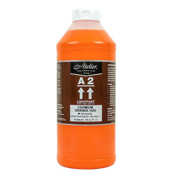 A2 Lightfast Heavybody Acrylic 1 Litre Cadmium Orange Hue CX177925