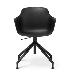 Eden Loria Armchair Height Adjustable Swivel with Glides - Black