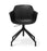 Eden Loria Armchair Height Adjustable Swivel with Glides - Black