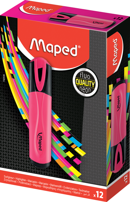Maped FLUO'PEPS Highlighter Pink, Box of 10