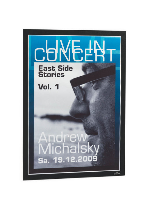 A3 Duraframe Durable Self Adhesive Poster / Sign Holder - 2's Pack Black Frame AO487301