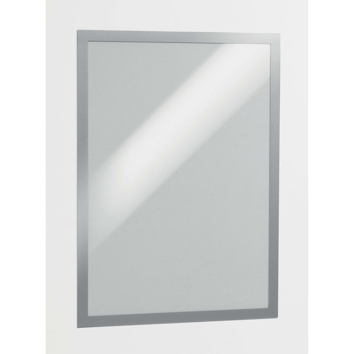 A3 Duraframe Durable Self Adhesive Poster / Sign Holder - 2's Pack Silver Frame AO487323