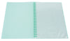 Marbig A4 20 Pocket Insertable Cover Refillable Display Book, Pastel Green Cover
