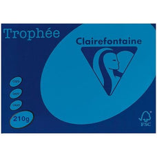 A4 210gsm Trophee Card Bright Blue x 100's Pack DP15784
