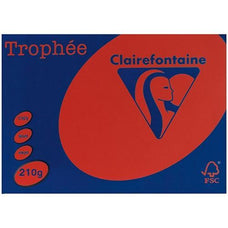 A4 210gsm Trophee Card Bright Orange x 100's Pack DP15782