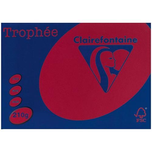 A4 210gsm Trophee Card Bright Red x 100's Pack DP15783