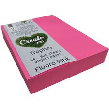 A4 80gsm Trophee Paper Fluoro Pink x 500's Pack DP15742
