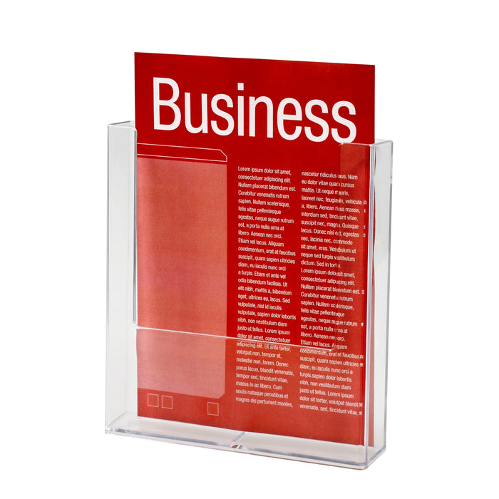 A4 Brochure Holder Single Pocket Wall Mounting AO31048