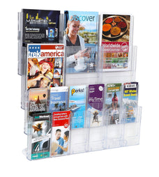 A4 + DL Wall Mount Brochure Holder 6 x A4 + 12 x DL LX772921