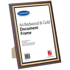 A4 Document Frame Redwood & Gold AOQFWDRDWA4