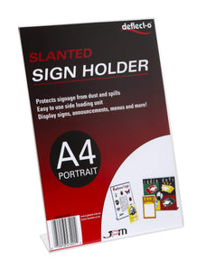 A4 Menu / Sign Holder Slanted Portrait LX47401/AO47562