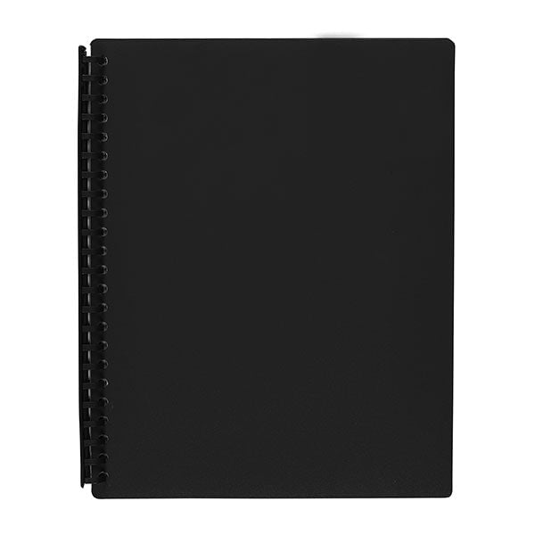 A4 Refillable Display Book 40 pocket Black Display Books — Discount