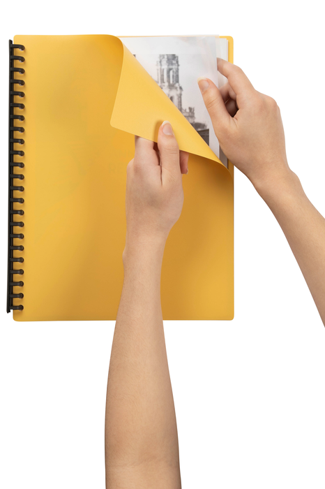 A4 Refillable Display Book 40 pocket Yellow AO2007405