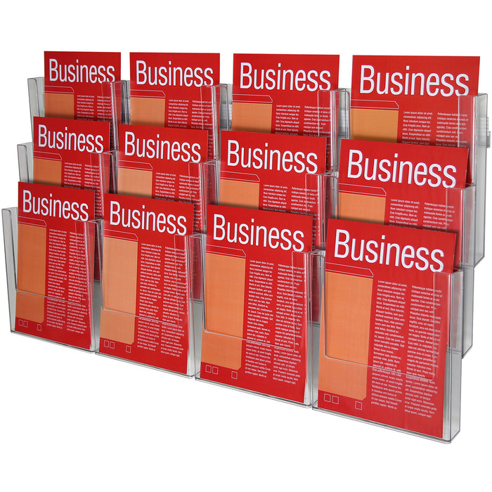 A4 Wall Mount Brochure Holder 12 x A4 AO48438
