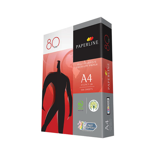 A4 White 80gsm Paperline Multipurpose Paper, Box x 5 Reams of 500 Sheets, Printer Paper & Photocopier Paper, Carbon Neutral SPPLP4080