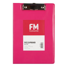 A5 Clipboard PVC With Flap Shocking Pink CX278109
