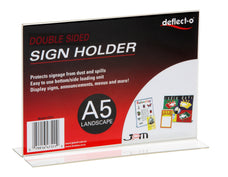 A5 Menu / Sign Holder Double Sided Landscape LX47911