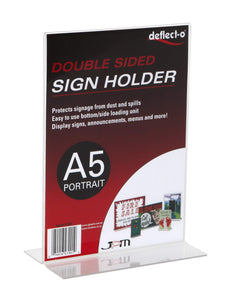 A5 Menu / Sign Holder Double Sided Portrait LX47901/AO47574
