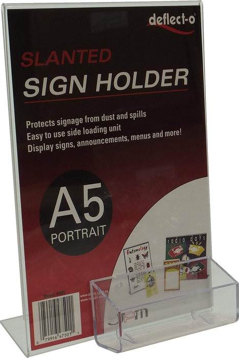 A5 Slanted Sign / Menu & Business Card Holder LX47521