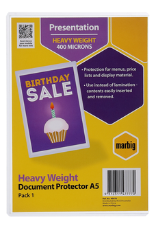 A5 Slide-In Document / Menu Protector x 20's pack AO90076