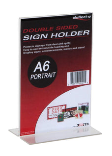 A6 Menu / Sign Holder Double Sided Portrait LX69001/AO47576