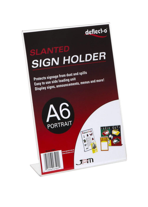 A6 Menu / Sign Holder Slanted Portrait LX69411