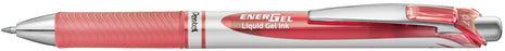 Pentel Energel Gel Roller Pen Retractable BL77 0.7mm Coral Pink - Pack of 12