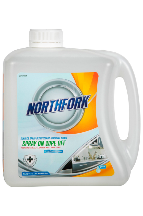 Northfork Spray On Wipe Off Surface Cleaner 2 Litres x 3's pack