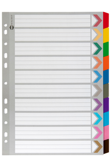 Marbig A4 Cardboard Indices/Divider, 10 Tabs