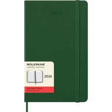 2026 Moleskine 130mm x 210mm Hard Cover Diary, Day Per Page, Myrtle Green