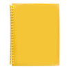 Marbig A4 20 Pocket Insertable Cover Refillable Display Book, Yellow Cover