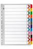 Marbig A4 Cardboard Coloured  Indices/Divider, 1-12 Tabs