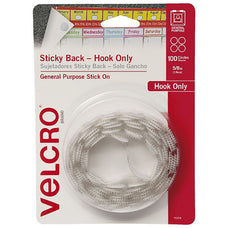 Velcro 16mm White Hook Only Dots 100's pack