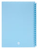 Marbig A4 20 Pocket Insertable Cover Refillable Display Book, Pastel Blue Cover