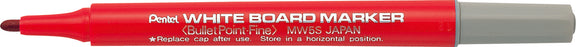 Pentel Whiteboard Marker Small Barrel Mw5s 1.3mm Red x 10's pack