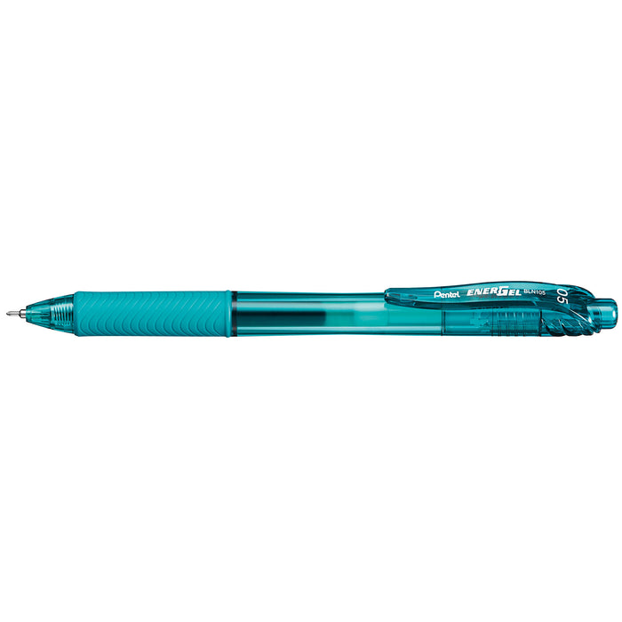 Pentel BLN105 Retractable Energel 0.5mm Gel Pen Turquoise - Pack of 12