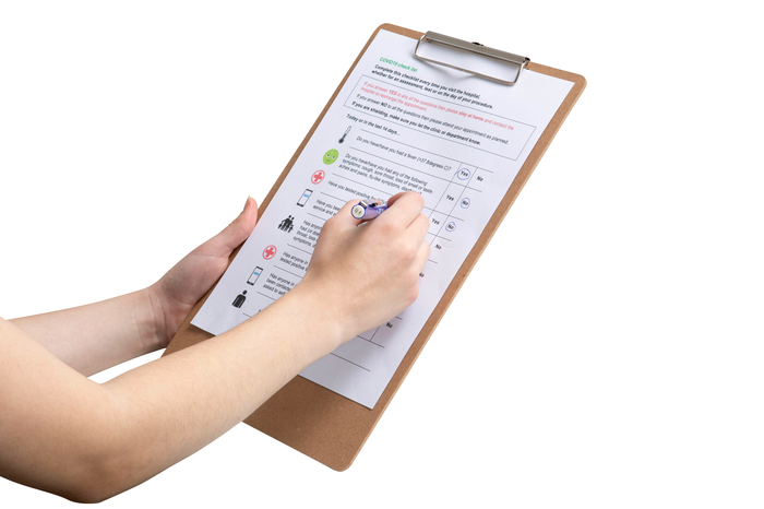 Marbig Foolscap Hardboard Clipboard Wire Clip