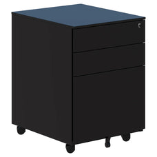 Accent Steel Mobile Pedestal Filing Cabinet, Standard 600H x 390W x 500D mm, Black AT5795-1302055